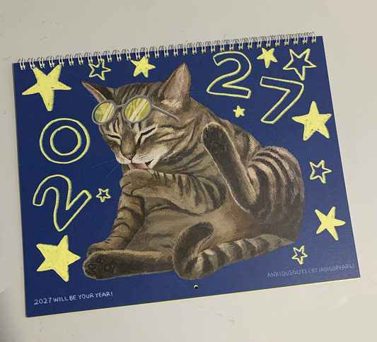 [Pre-Order] 2027 Cat Calendar Indigopearl Studio