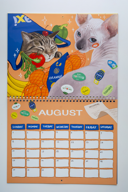 [Pre-Order] 2027 Cat Calendar Indigopearl Studio