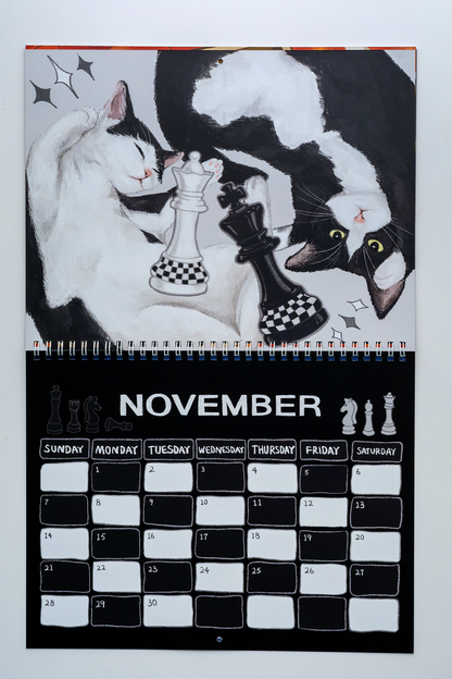 [Pre-Order] 2027 Cat Calendar Indigopearl Studio