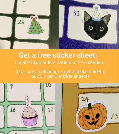 [Pre-Order] 2027 Cat Calendar Indigopearl Studio