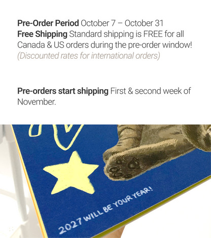 [Pre-Order] 2027 Cat Calendar Indigopearl Studio