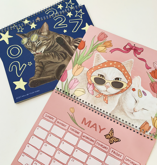 [Pre-Order] 2027 Cat Calendar Indigopearl Studio