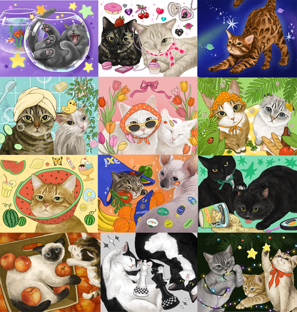 [Pre-Order] 2027 Cat Calendar Indigopearl Studio